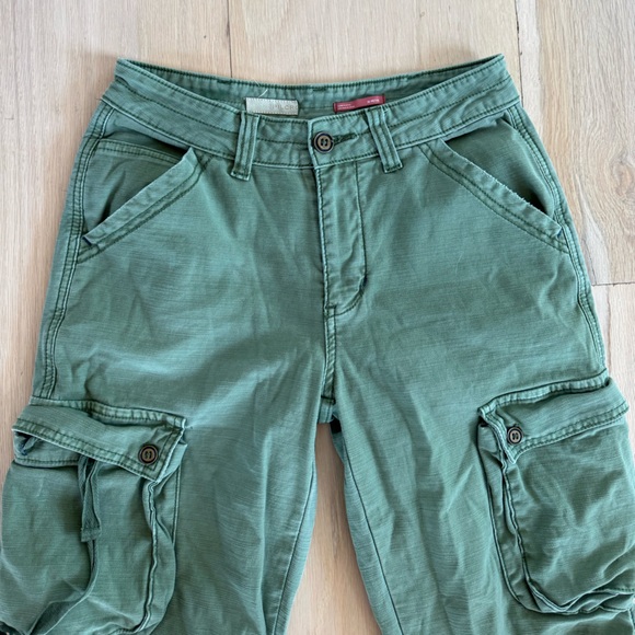 Pilcro Anthropologie Green Cargo Pants Jeans Size 25 Petite - Picture 5 of 5